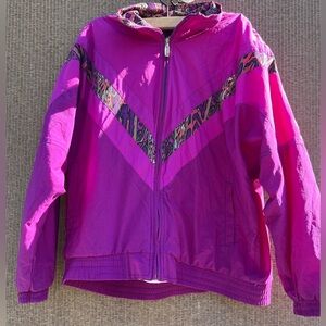 Vintage HEAD 90s Purple Pink Native Aztec Jacket Women's Size Medium
